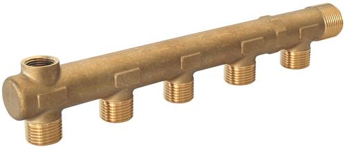 Collecteur à purge F3/8 - Entrée M3/4 - 5 sorties 1/2